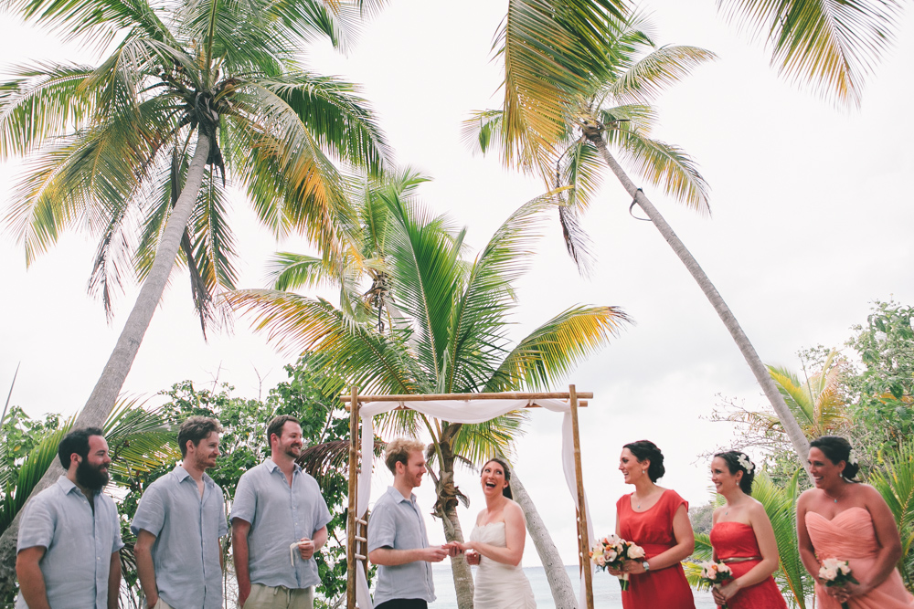 J Wiley Los Angeles Destination Wedding Photographer St John Virgin Islands wedding photography tropical sunset Oppenheimer beach travel fun DIY offbeat coral mismatched dresses first look handmade-6379