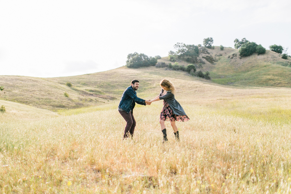 malibu engagement photography los angeles wedding photographer candid indie field mountains wildflowers-1063