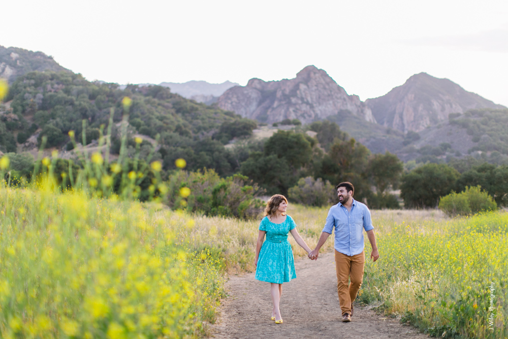 malibu engagement photography los angeles wedding photographer candid indie field mountains wildflowers-1144